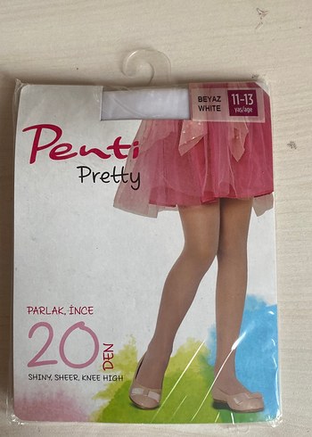 Penti Kız Çocuk Şeffaf Külotlu Çorap - Parlak Pembe - Görsel 2