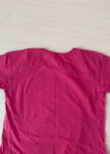 Kız Çocuk Pullu Kısa Kollu Pembe Tişört - Görsel 6