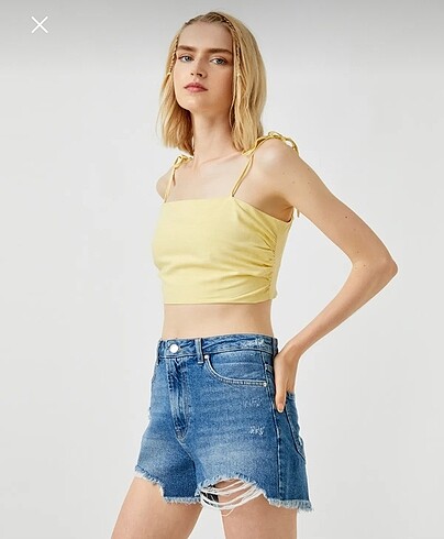 Koton Sarı Crop