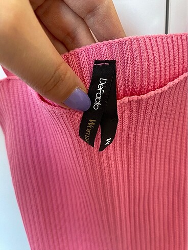 m Beden Defacto pembe crop