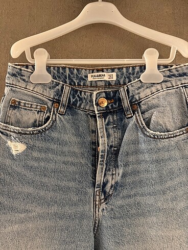 Pull and Bear Cropped, Düz Kesim Kot Pantolon