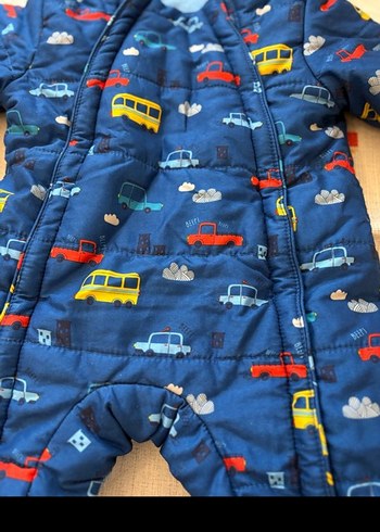 Koyu Mavi Baskılı Bebek Tulum - Görsel 2