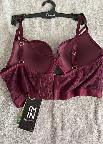 Bordo Goth Tarzı Midi Sütyen - Görsel 2