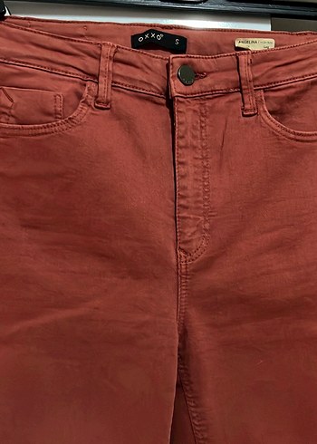 Beli Kemerli Koyu Kahverengi Kadın Kumaş Pantolon - Görsel 2