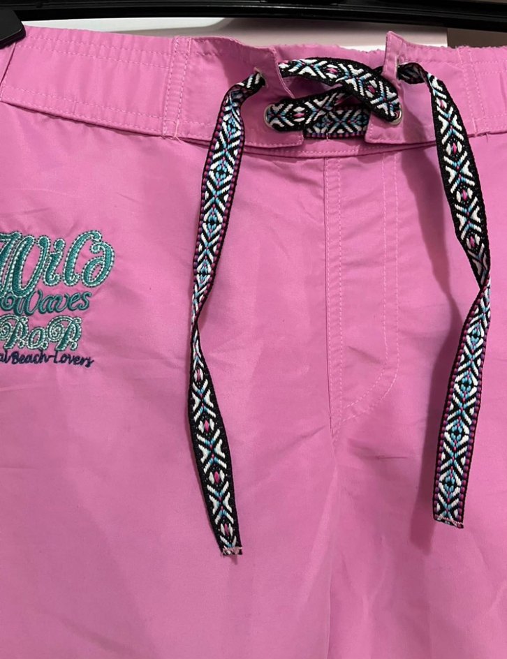 Pembe Bağcıklı Mini Erkek Mayo Şortu - Görsel 2