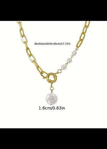  Beden Vintage Zincirli İnci Kolye