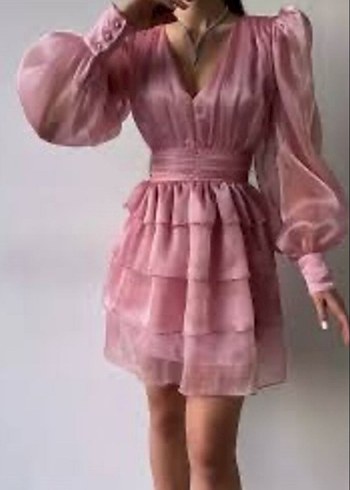 Pembe Mini Kat Kat Elbise - Görsel 2