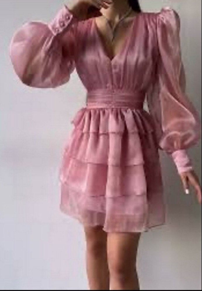 Pembe Mini Kat Kat Elbise - Görsel 2