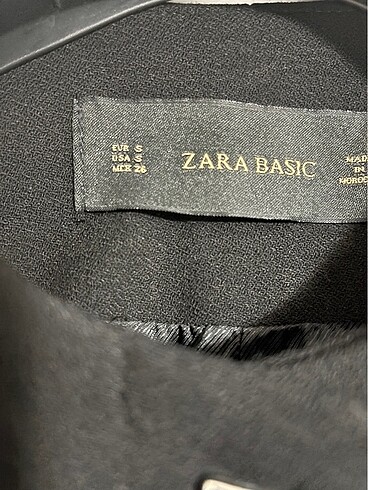 s Beden siyah Renk zara basic ceket