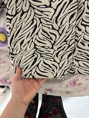 s Beden siyah Renk mizu hirka ceket zebra desenli