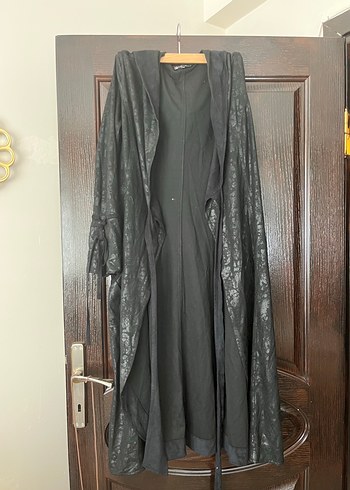 Uzun Siyah Gotik Kadın hırka