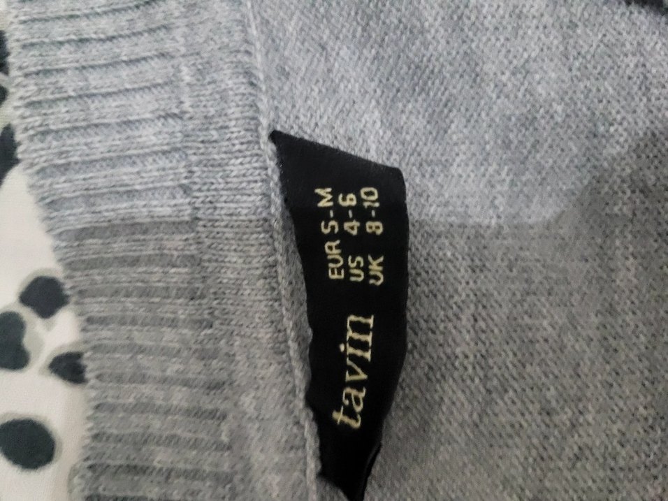 Gri V Yaka Kadın Süveter - Görsel 2