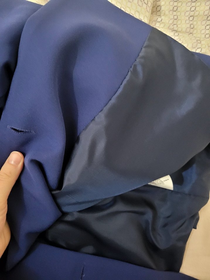 Mavi Düğmeli Kadın Blazer Ceket - Görsel 4