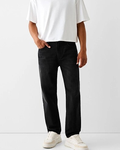 Bershka straight fit jean pantolon erkek