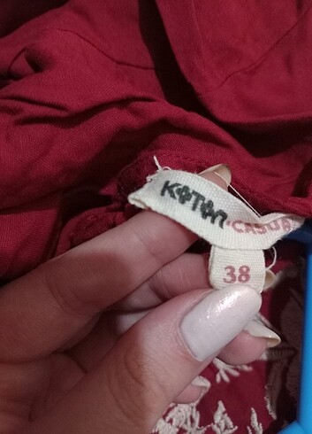 Koton Kırmızı nakışlı elbise