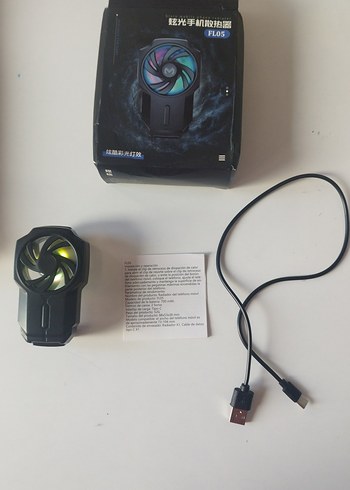 Siyah FLO5 Bataryalı RGB Telefon Soğutucu ve Şarj Cihazı - Görsel 2