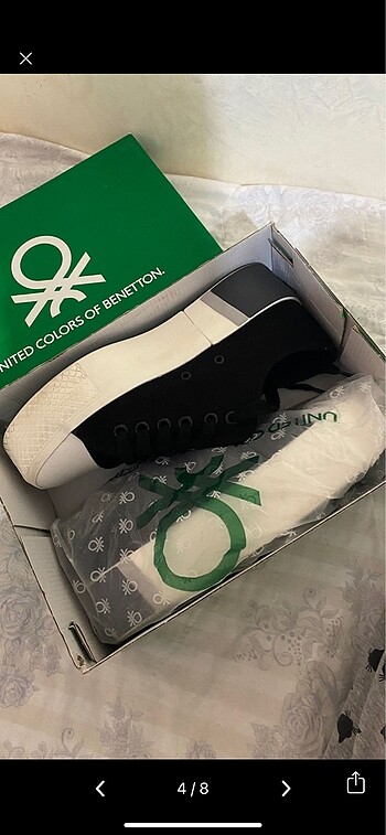 40 Beden siyah Renk Benetton Sneaker
