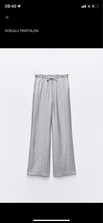 Zara Dokulu Pantolon