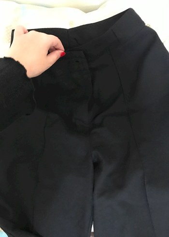 m Beden Trendyolmilla Siyah Rahat Kesim Kadın Kumaş Pantolon