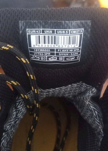 Siyah Sarı Desenli outdoor waterprof bot - Görsel 4