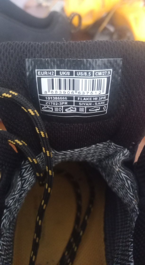 Siyah Sarı Desenli outdoor waterprof bot - Görsel 4