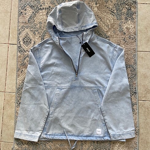MAVİ KAPŞONLU KOT sweatshirt