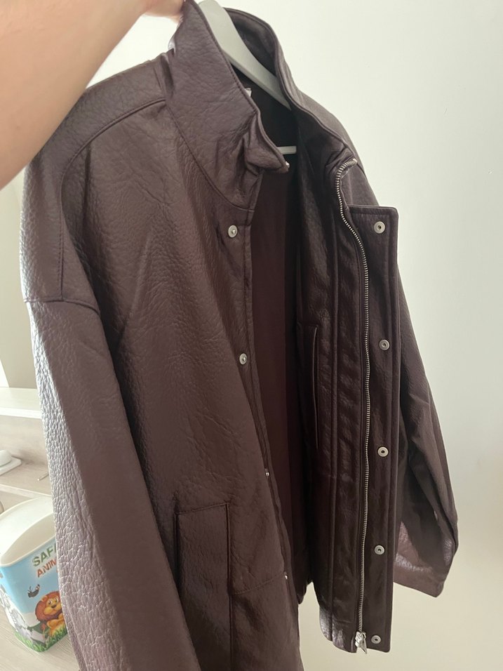 Deri ceket zara - Görsel 4