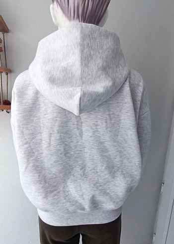 Gri Kadın Rahat Kesim Sweatshirt