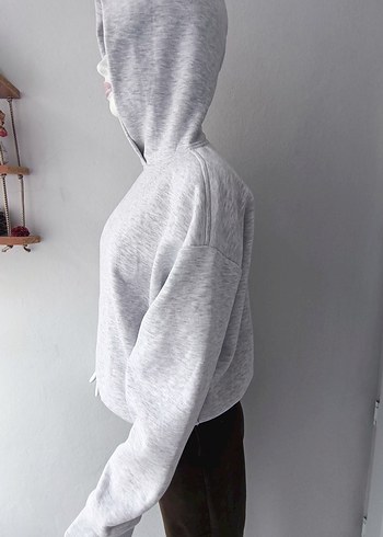 s Beden Gri Kadın Rahat Kesim Sweatshirt