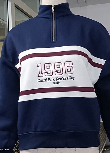 Diğer Kadın sweatshirt baskılı fermuarlı 