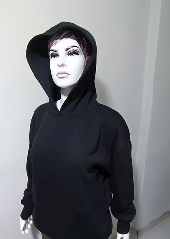 kadın sweatshirt kapşonlu cepli