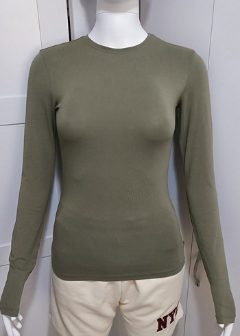 Uzun Kollu, Yuvarlak Yaka, Basic Kadın t-shirt Boyd