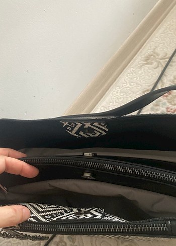 Beden Bohem Desenli Kadın Çanta Siyah Gri