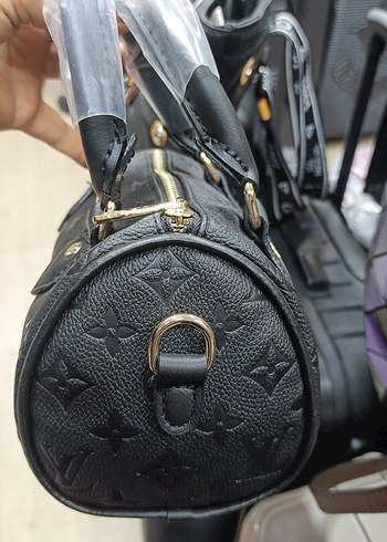 Siyah Deri Parisian Desenli Kadın Çanta - Görsel 2