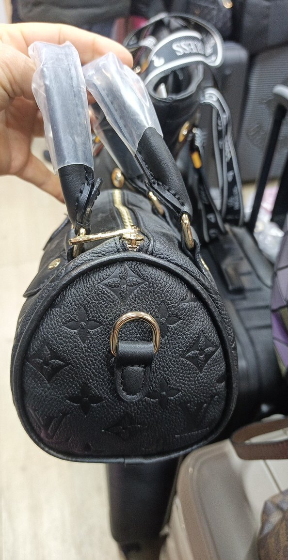 Siyah Deri Parisian Desenli Kadın Çanta - Görsel 2