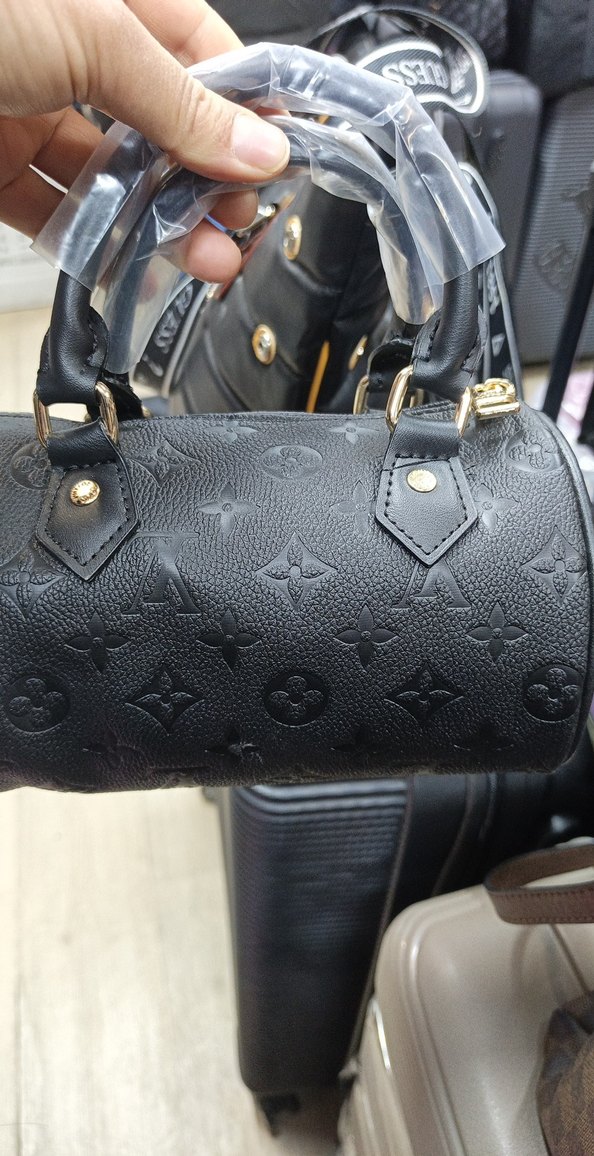 Siyah Deri Parisian Desenli Kadın Çanta - Görsel 3