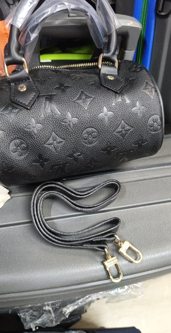 Siyah Deri Parisian Desenli Kadın Çanta - Görsel 5