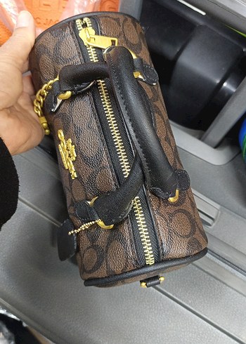 Coach Kahverengi Deri Zincir Detaylı Kadın Çanta - Görsel 2