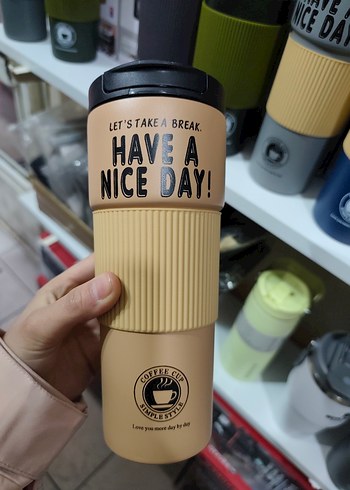 Mavi Parlak Seyahat Termosu - Görsel 3