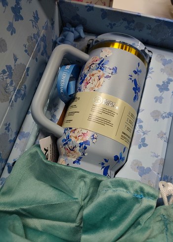 Stanley Çiçek Desenli Pembe Termos Matara - Görsel 5