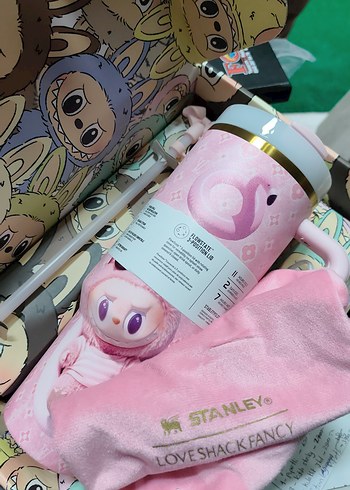 Stanley Çiçek Desenli Pembe Termos Matara - Görsel 2