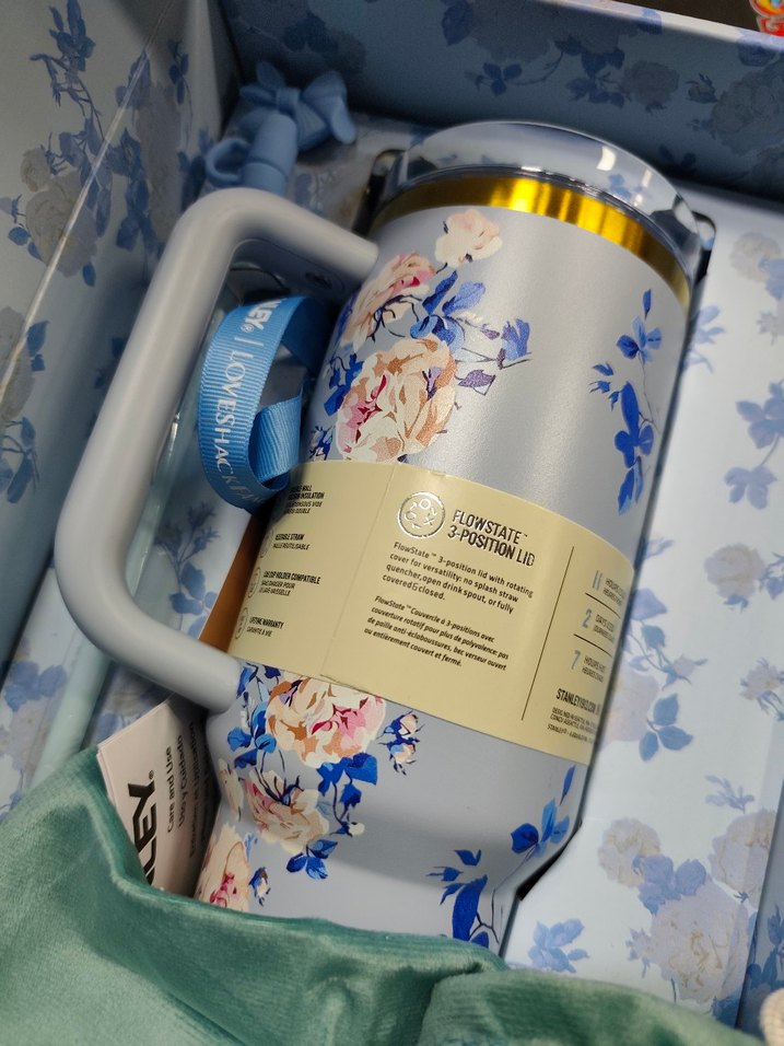 Stanley Çiçek Desenli Pembe Termos Matara - Görsel 4