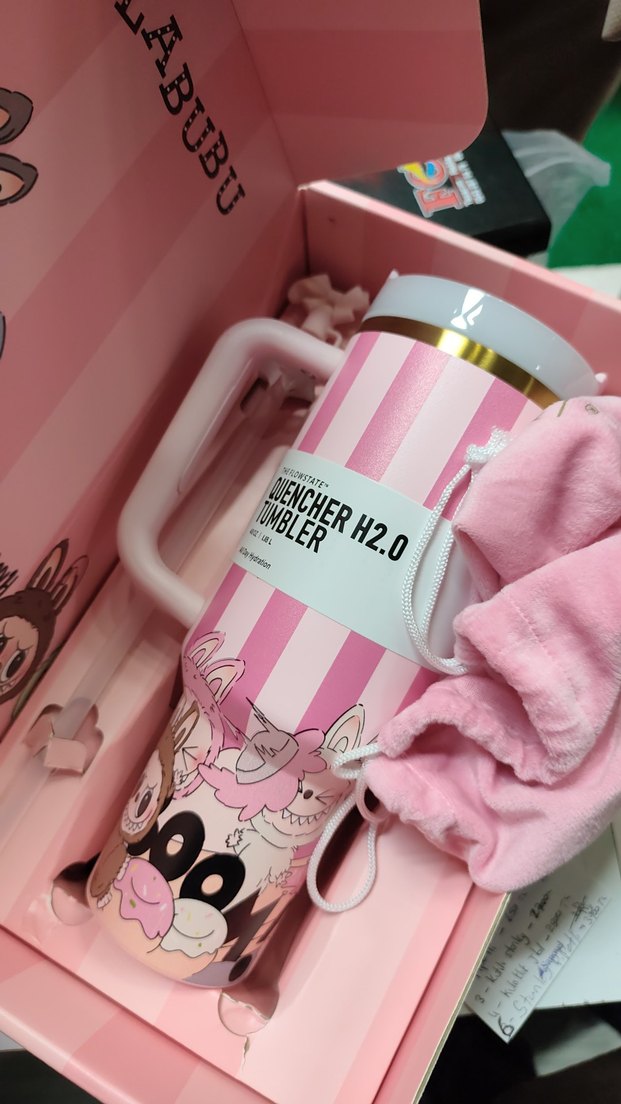 Stanley Çiçek Desenli Pembe Termos Matara - Görsel 3