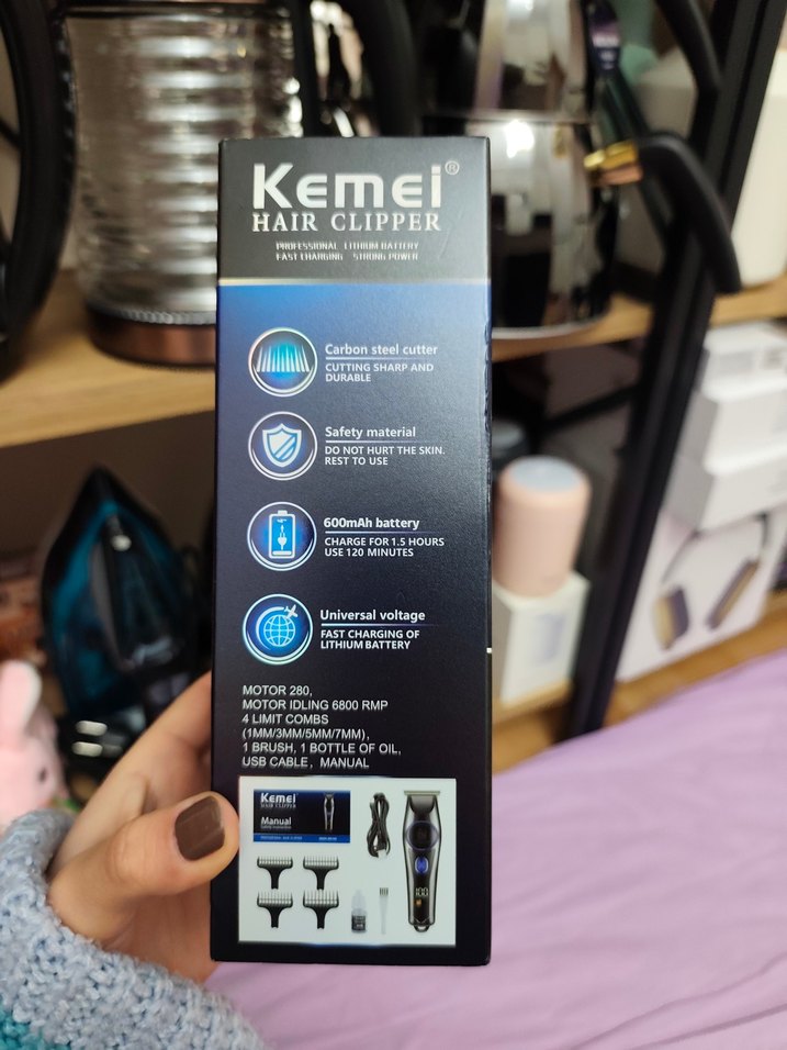 Kemei Gri Saç Kesme Makinesi KM-642 - Görsel 2