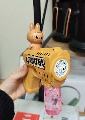 Pastel Sarı LABUBU Oyuncak Köpük Tabanca - Görsel 3