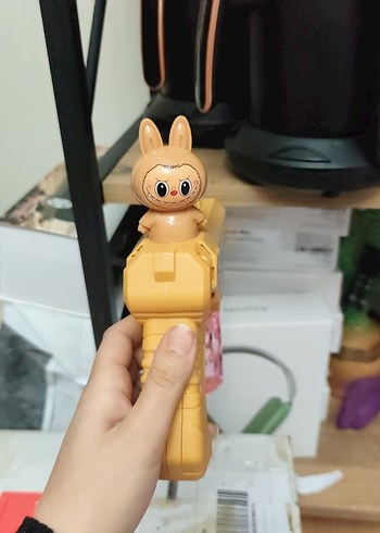 Pastel Sarı LABUBU Oyuncak Köpük Tabanca - Görsel 2