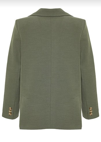 Düğmeli Haki Kadın Blazer Ceket Trendyolmilla - Görsel 3