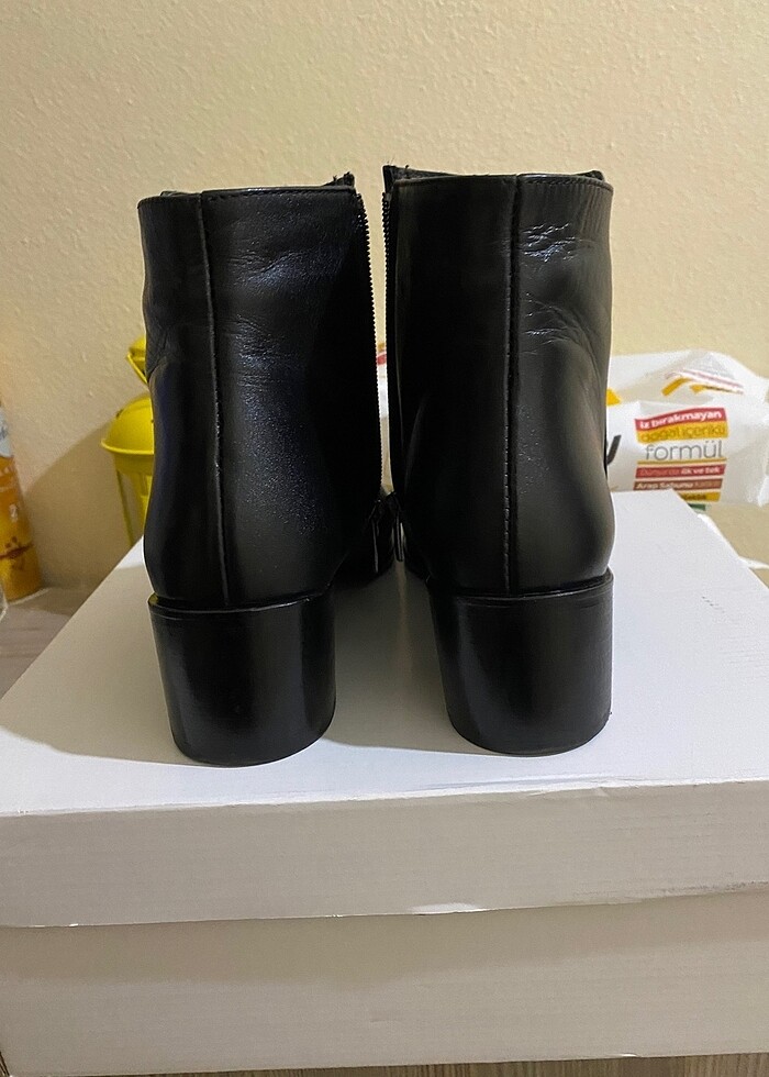 Topuklu deri bot - Görsel 4