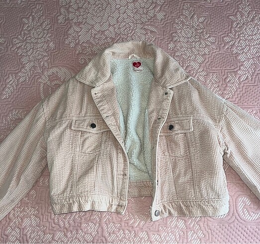 pembe crop ceket