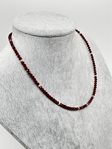 DOĞAL TAŞ LAL (GARNET) KOLYE